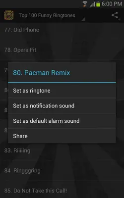 Top 100 Free Funny Ringtones android App screenshot 1